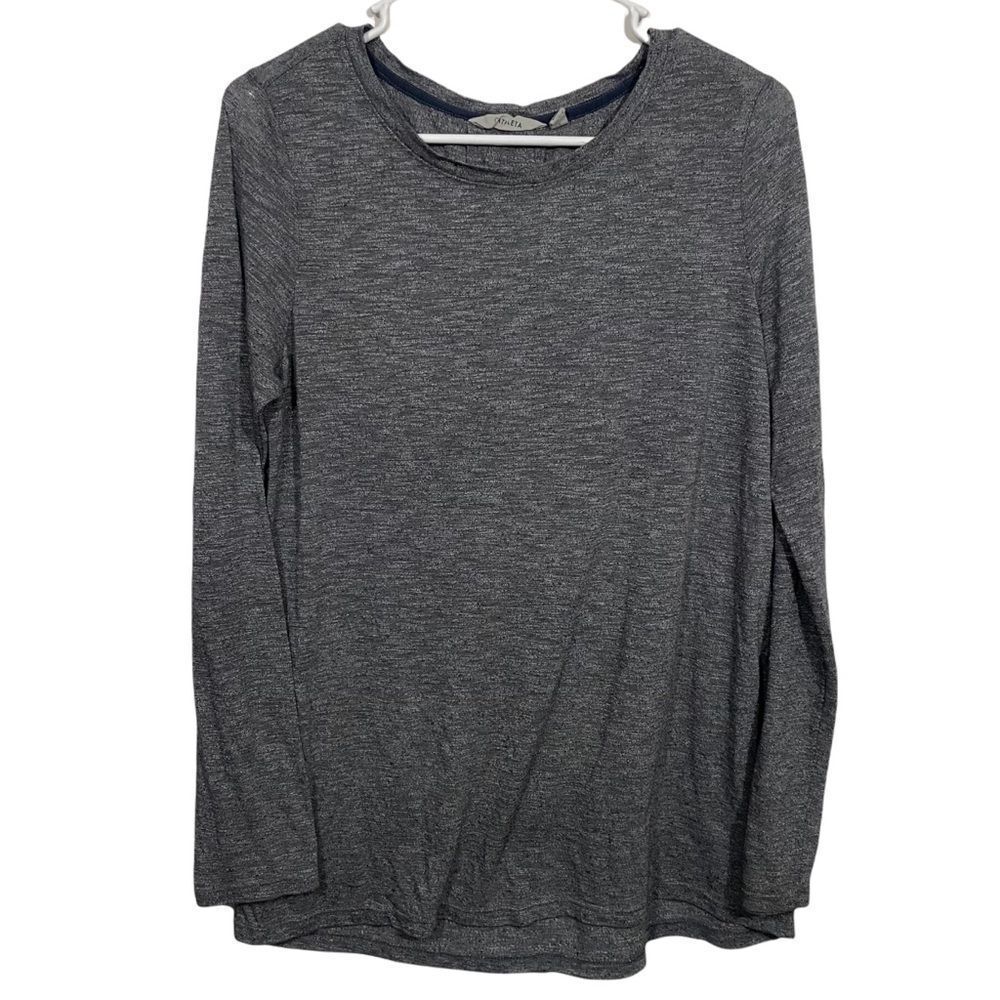 Athleta Marled Grey Lightweight Activewear Sweater